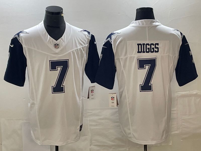 Men Dallas Cowboys #7 Diggs White Nike Vapor F.U.S.E. Limited NFL Jersey->jacksonville jaguars->NFL Jersey